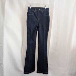 Spanx EveryWear Flare Jeans in Raw Indigo Wash SPANXshape Denim Size XS NWT